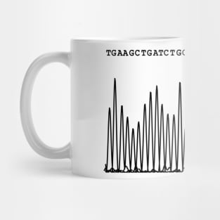 Sequencing Chromatogram, black Mug